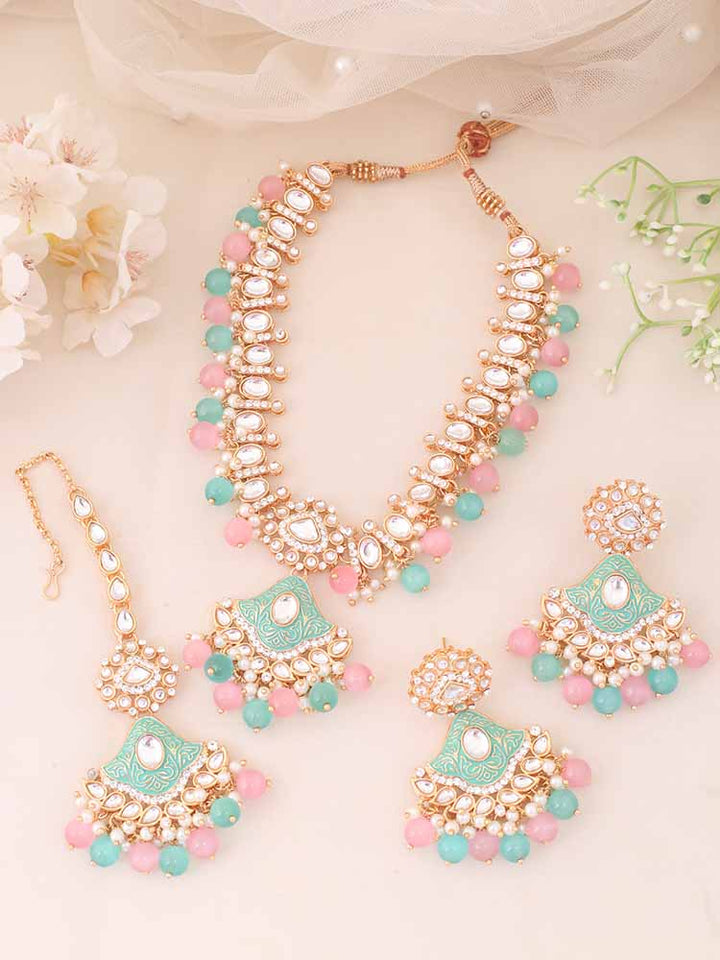 Multicolor Cheshta Kundan Jewellery Set