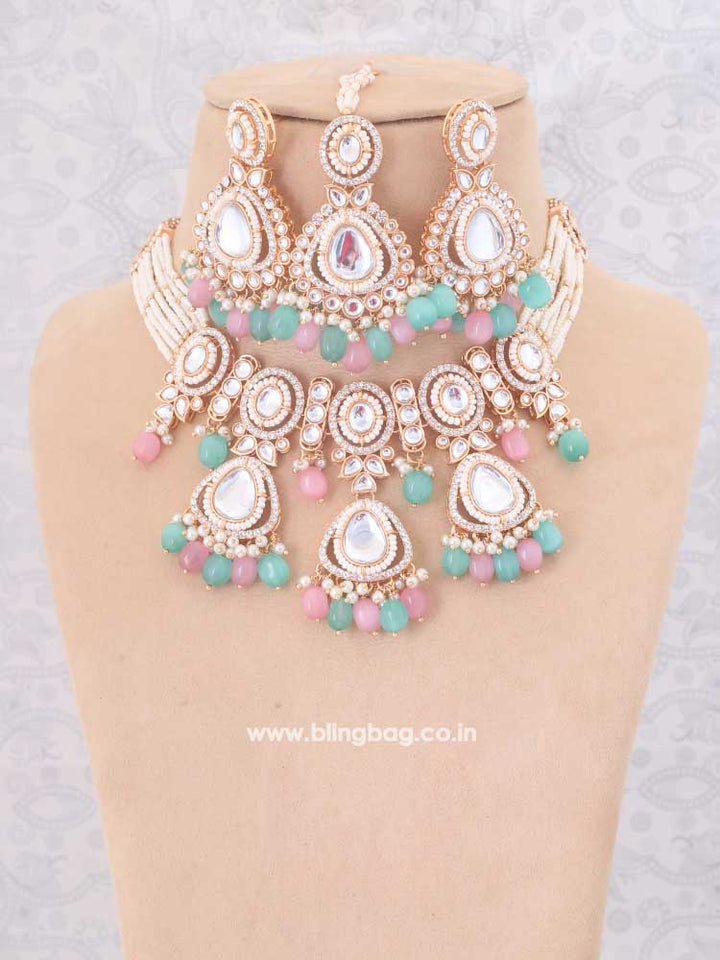 Multicolor Rumani Jewellery Set
