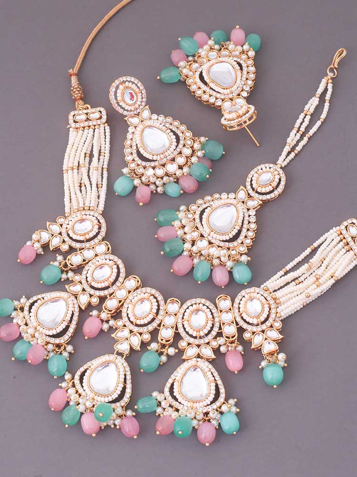 Multicolor Rumani Jewellery Set