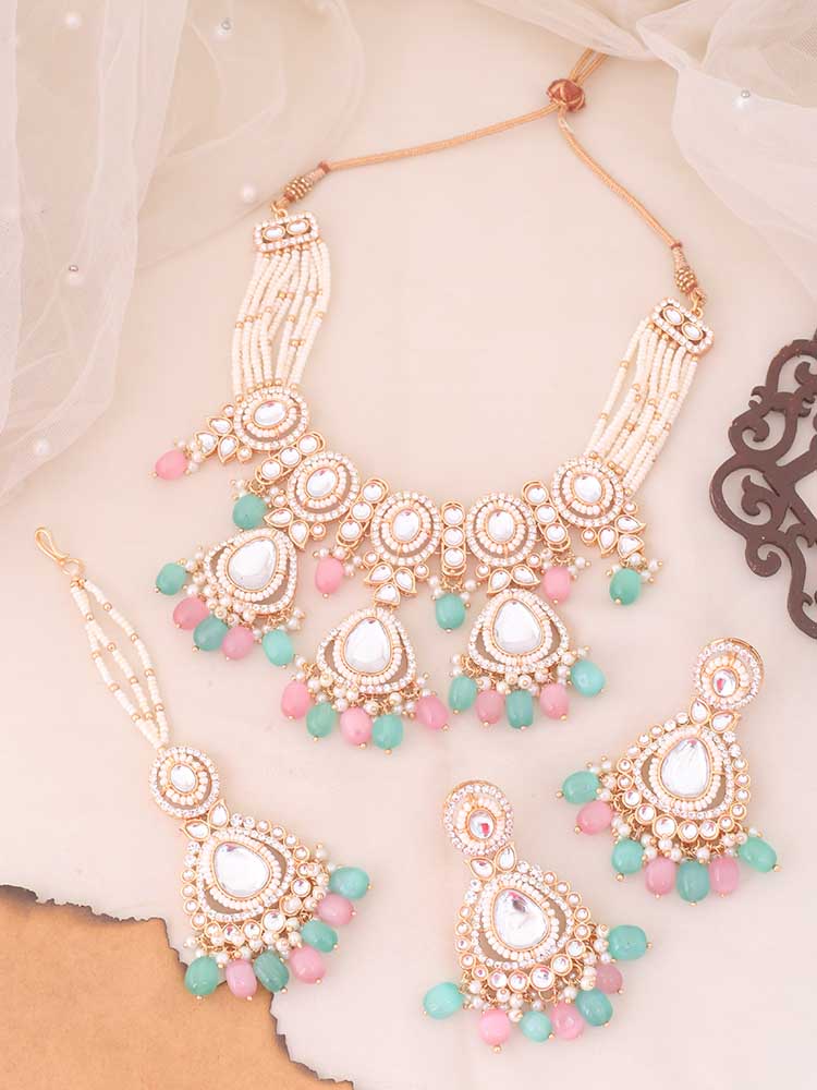 Multicolor Rumani Jewellery Set