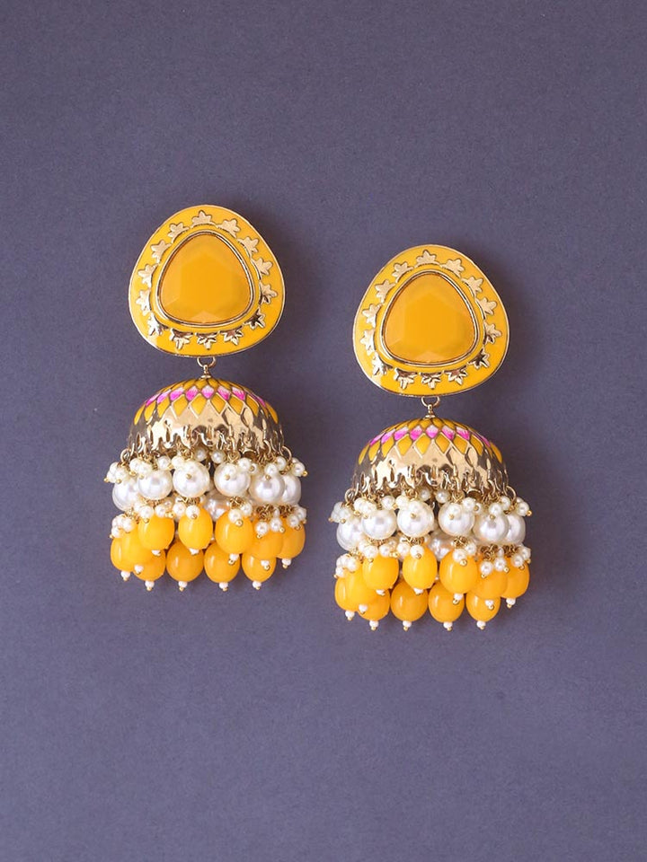 Mustard Chetaki Jhumkis