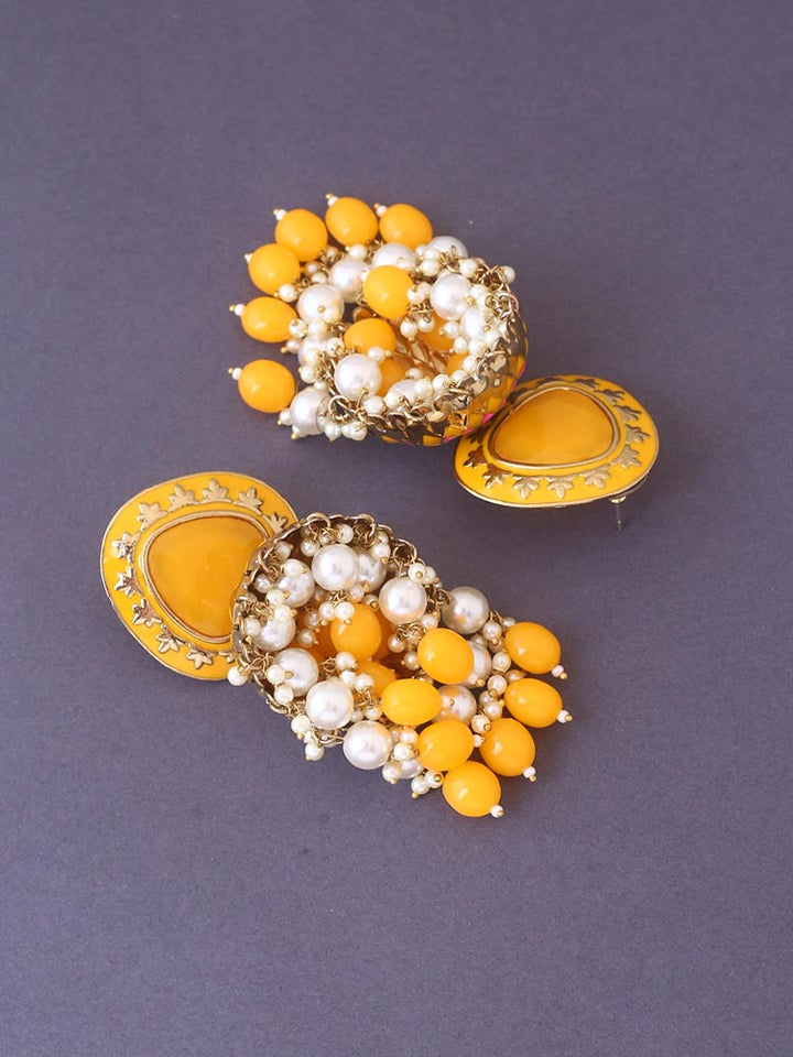 Mustard Chetaki Jhumkis