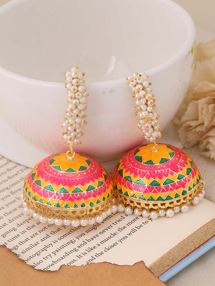 Mustard Laranya Jhumkis