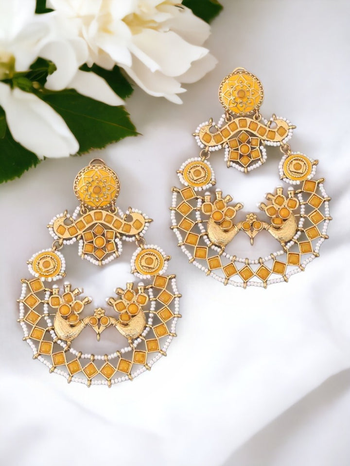 Mustard Mohita Ethnic Chandbalis