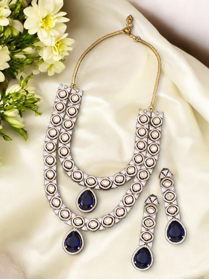 Navy Aleena Victorian Jewellery Set  - New Arrival