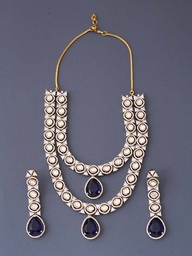 Navy Aleena Victorian Jewellery Set  - New Arrival