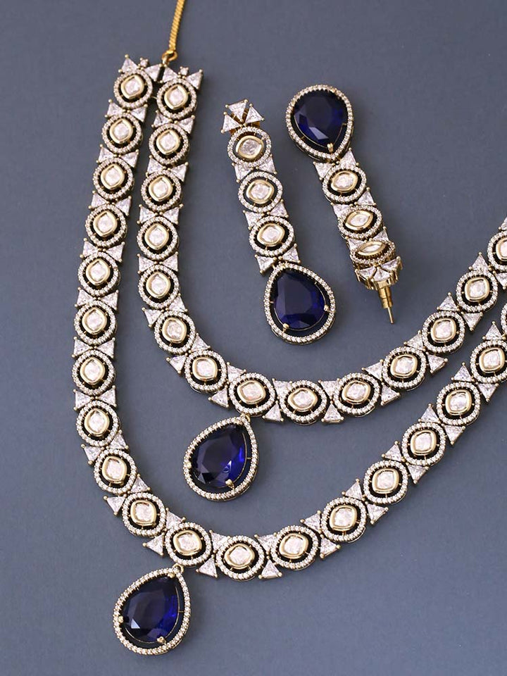 Navy Aleena Victorian Jewellery Set  - New Arrival