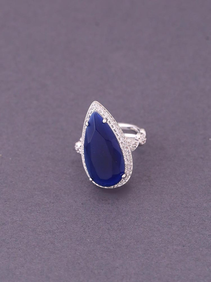 Navy Alexandra Adjustable Ring