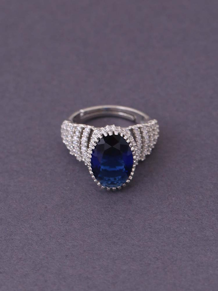 Navy Anastasia Adjustable Ring