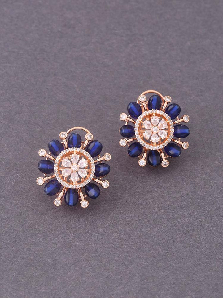 Navy Annette Zirconia Studs