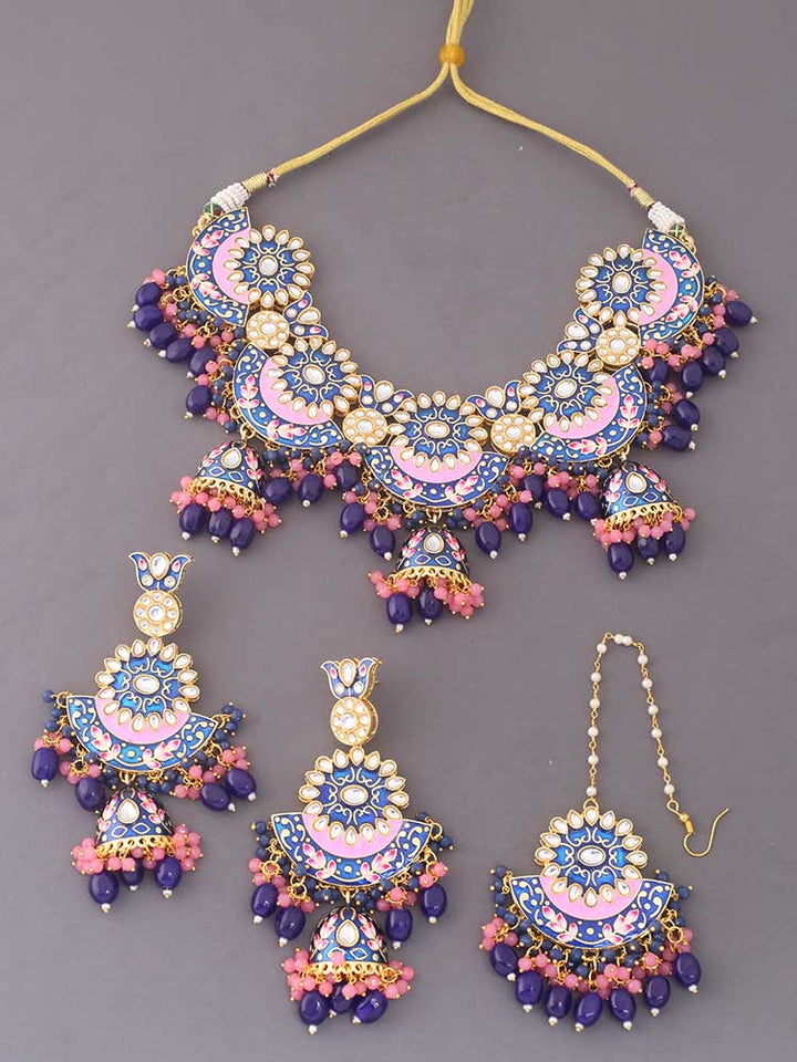 Navy Araliya Jewellery Set