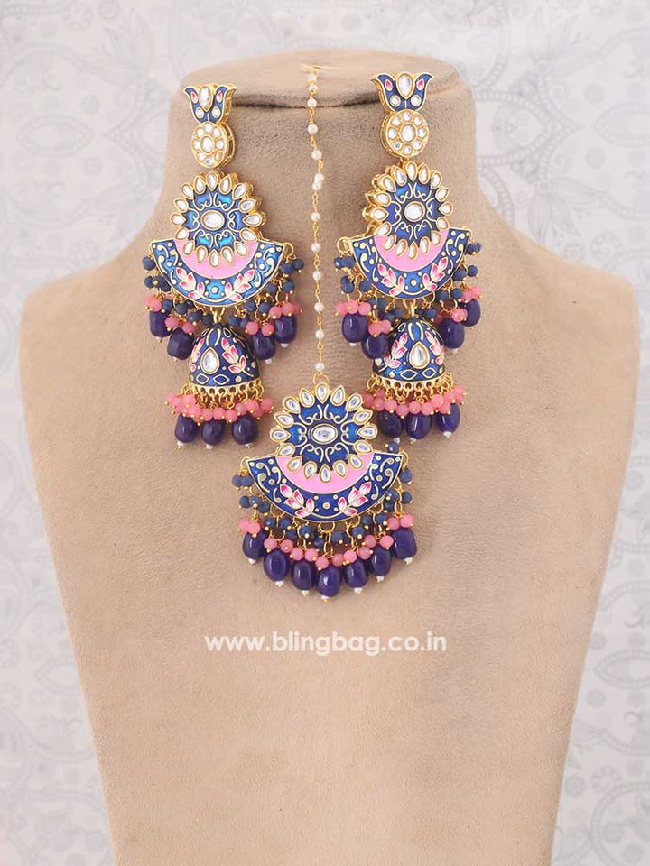 Navy Araliya Jewellery Set