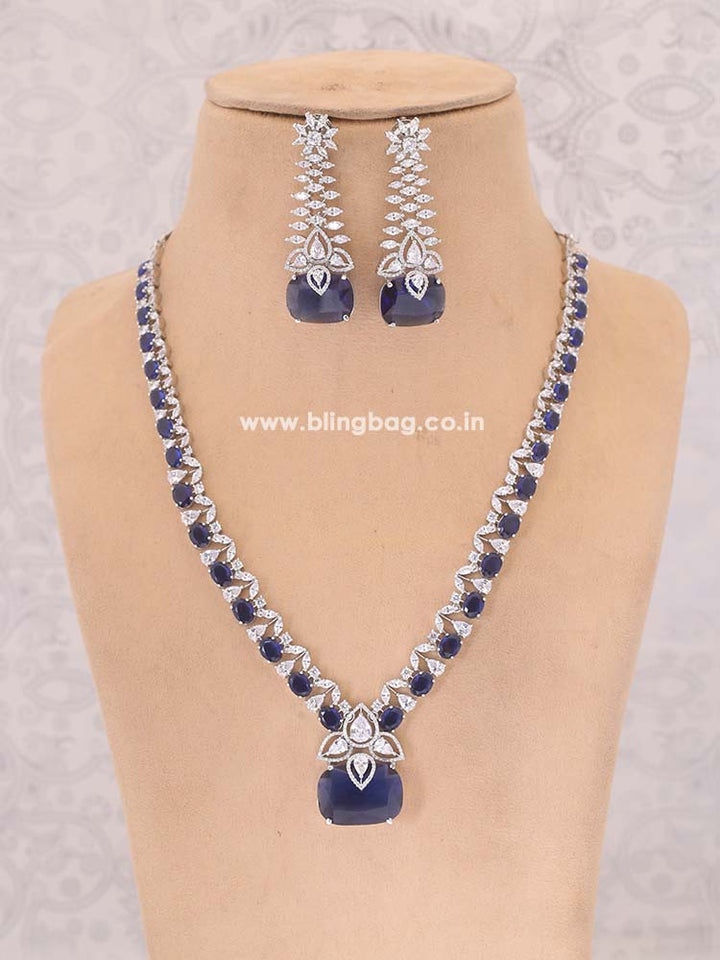 Navy Bianca Zirconia Jewellery Set