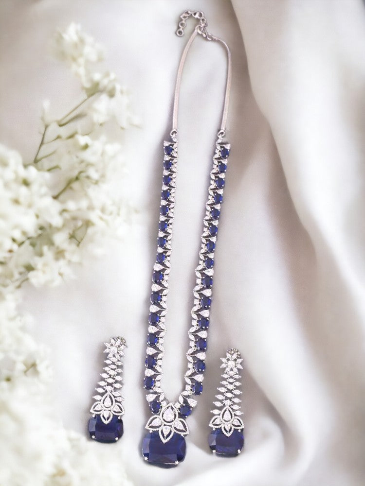 Navy Bianca Zirconia Jewellery Set