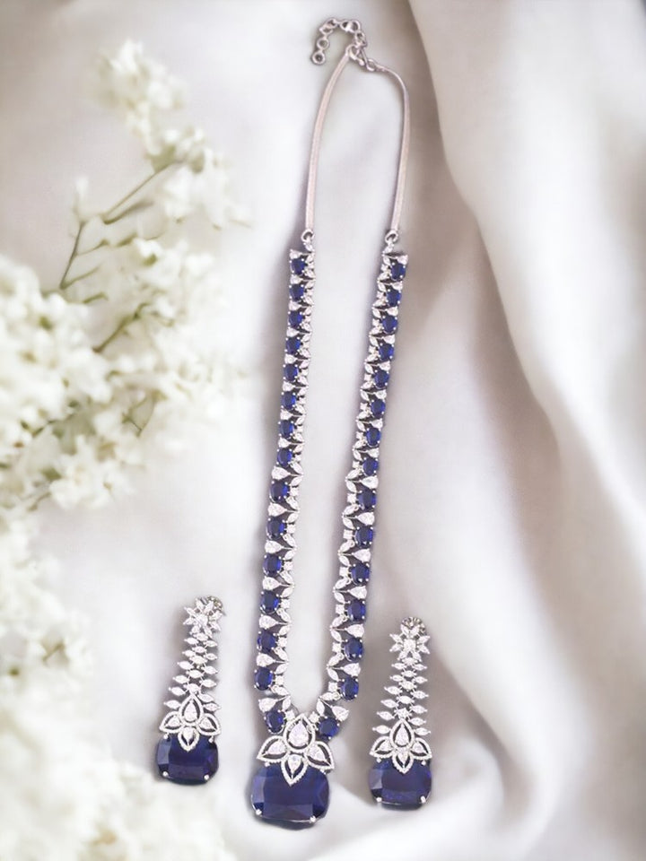 Navy Bianca Zirconia Jewellery Set