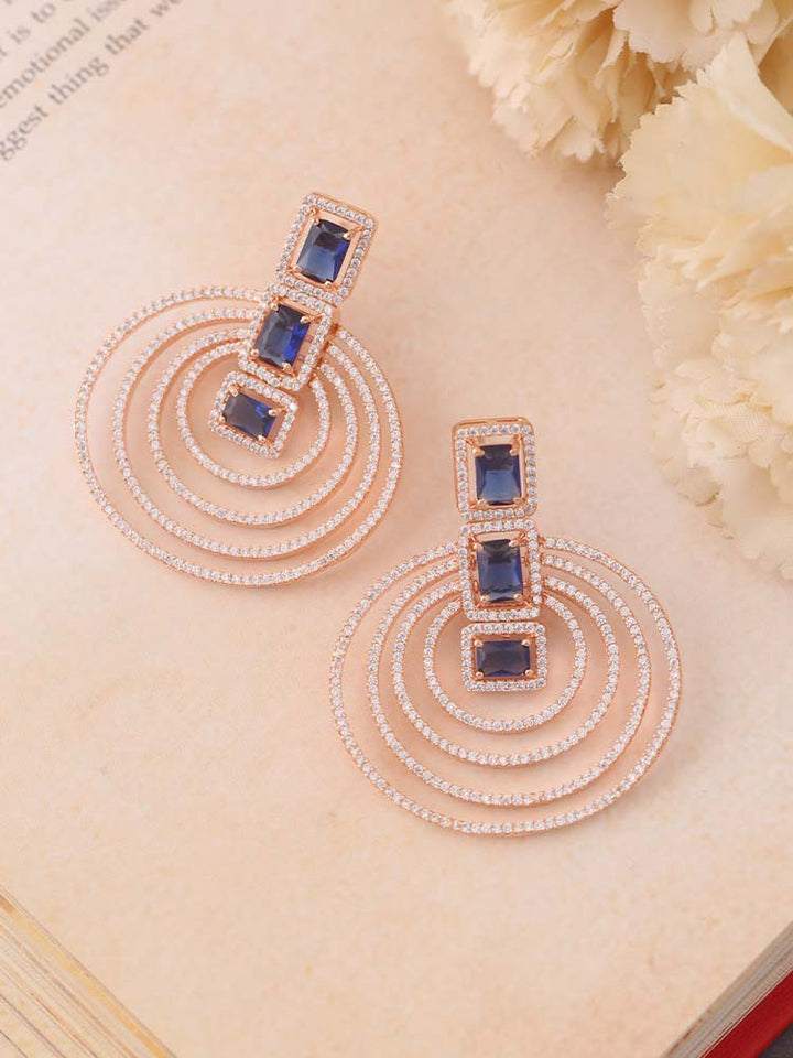 Navy Callie Zirconia Studs
