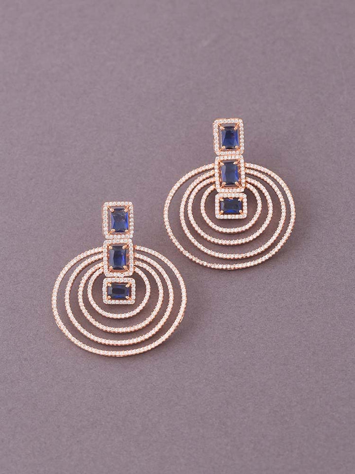 Navy Callie Zirconia Studs