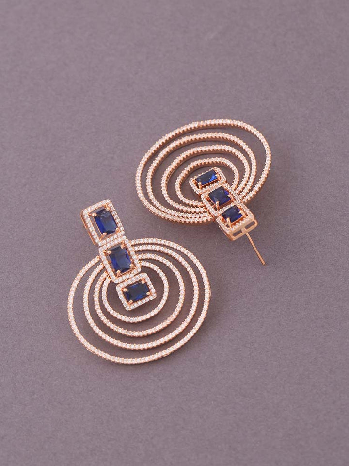 Navy Callie Zirconia Studs