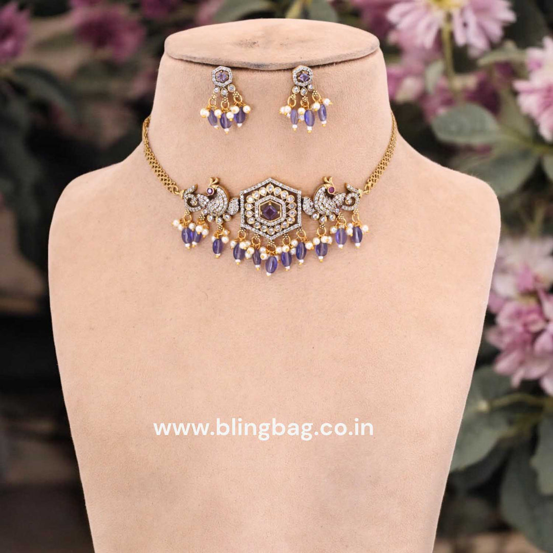 Purple Ceca Victorian Jewellery Set - New Arrival