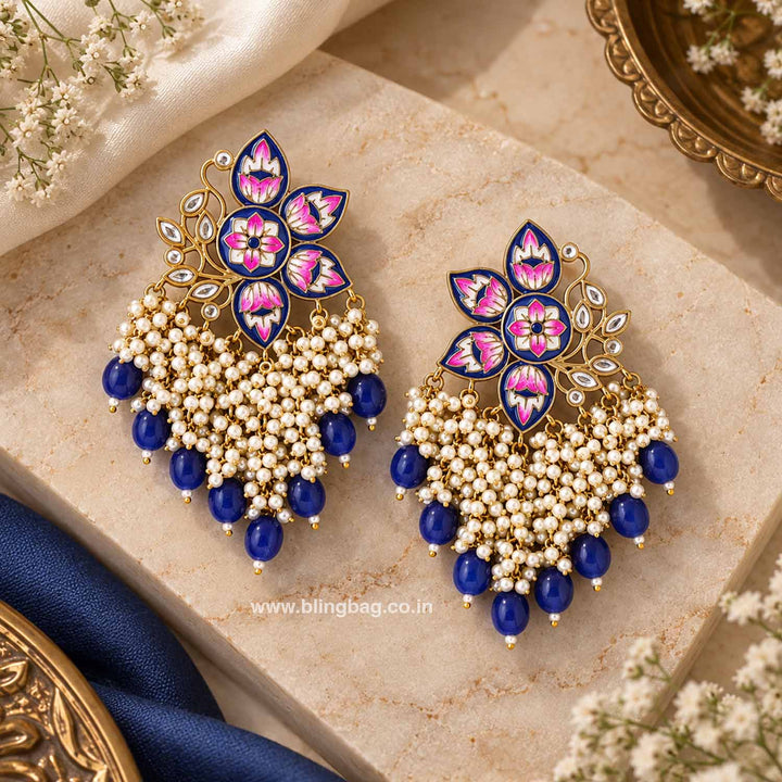 Navy Chakrika Danglers - EOSS