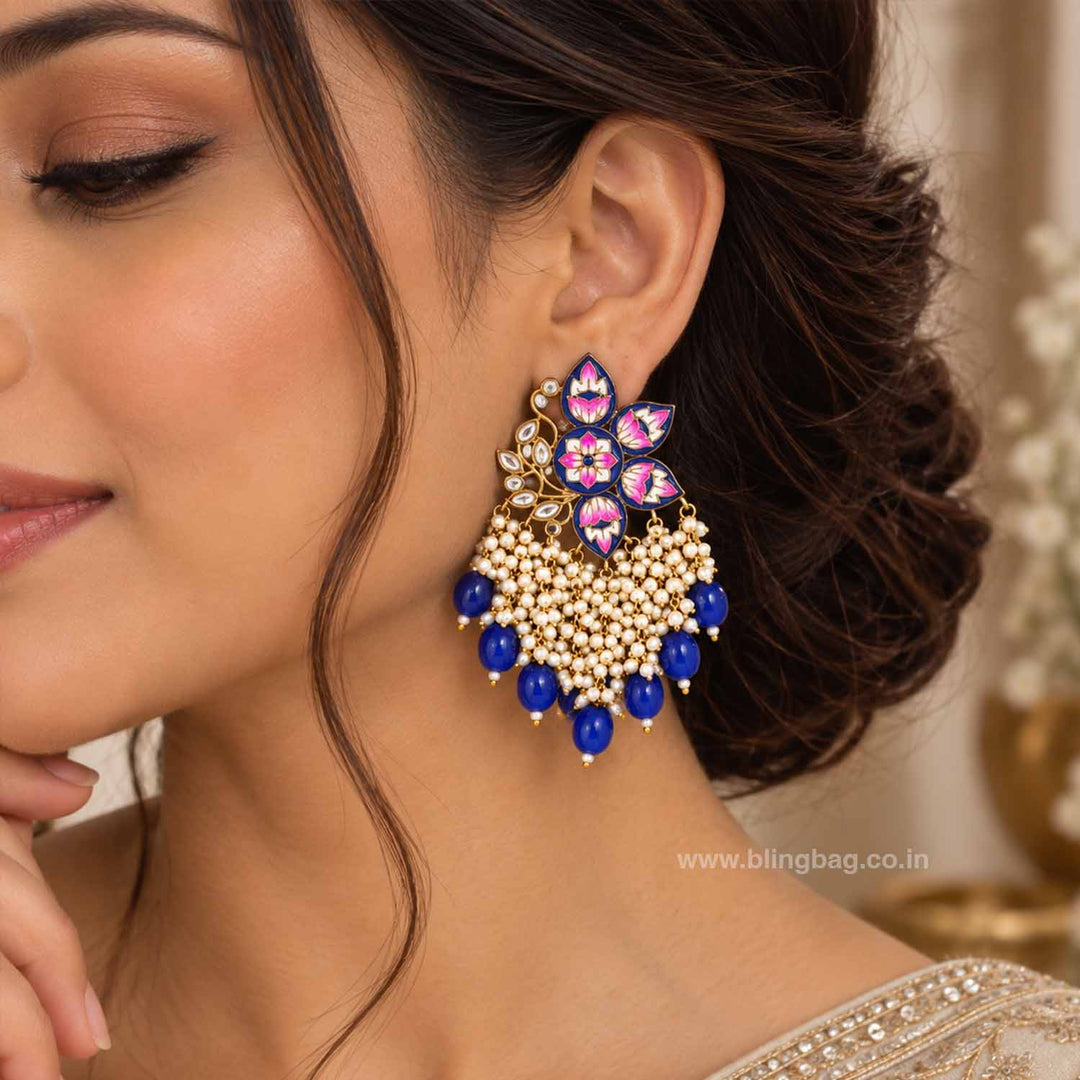 Navy Chakrika Danglers - EOSS