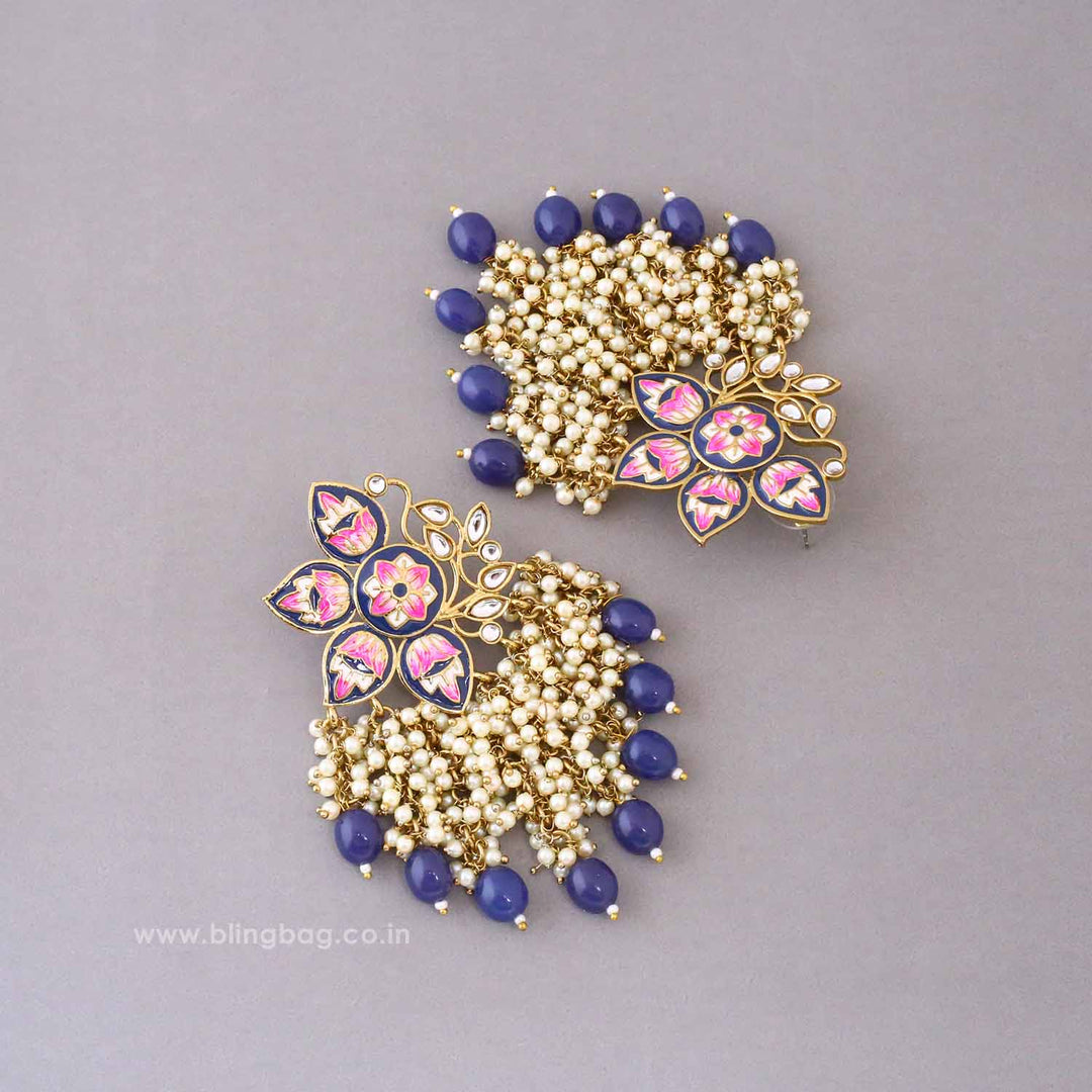 Navy Chakrika Danglers - EOSS