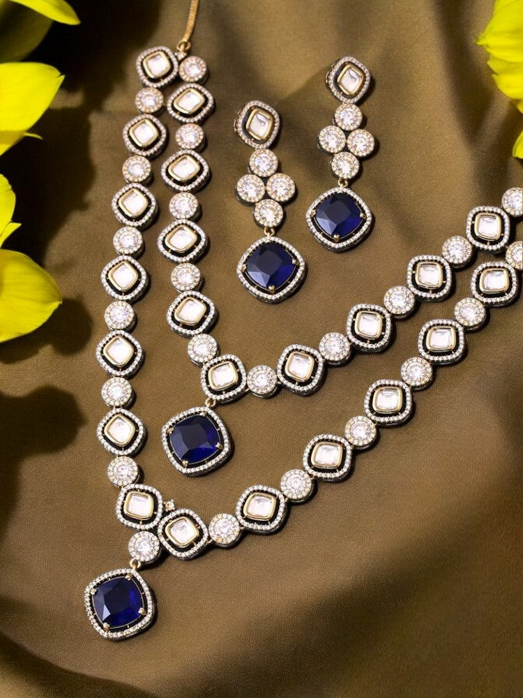 Navy Daiko Victorian Jewellery Set