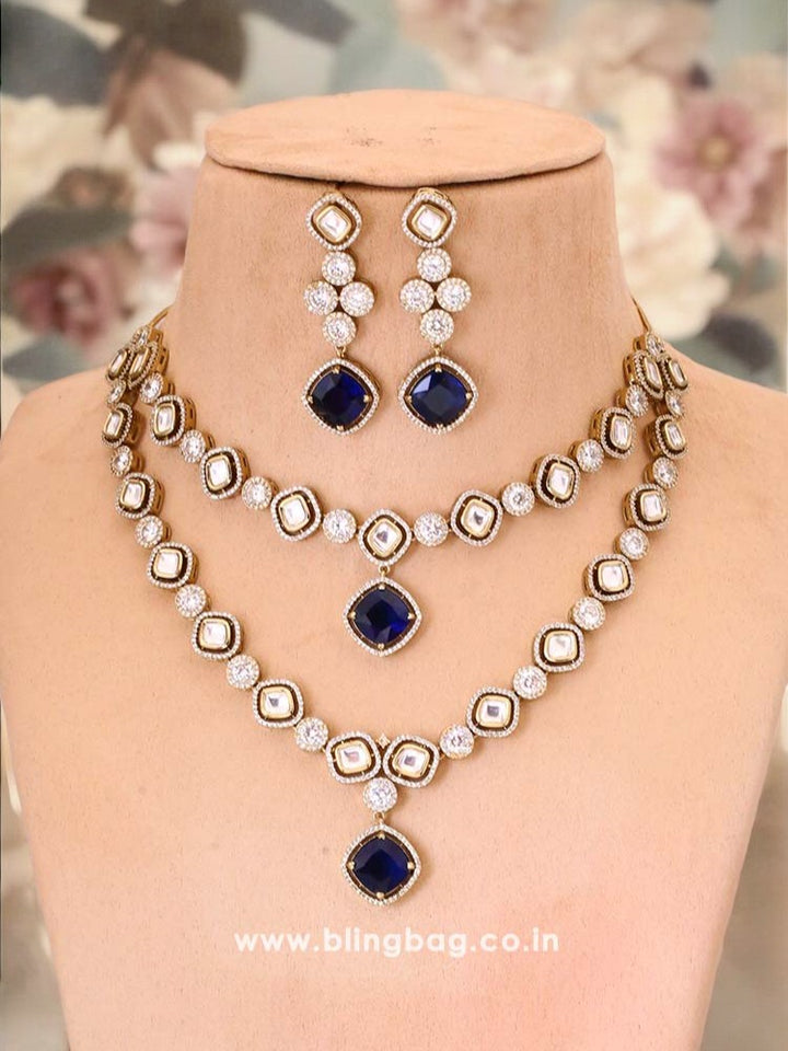 Navy Daiko Victorian Jewellery Set