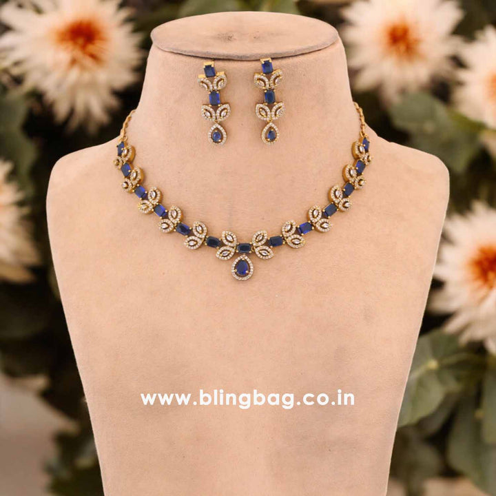 Navy Delina Victorian Jewellery Set- New Arrival