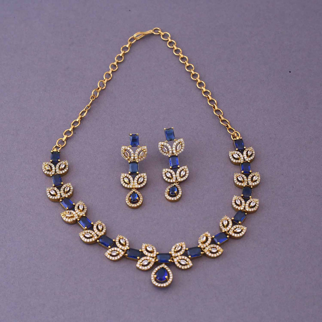 Navy Delina Victorian Jewellery Set- New Arrival