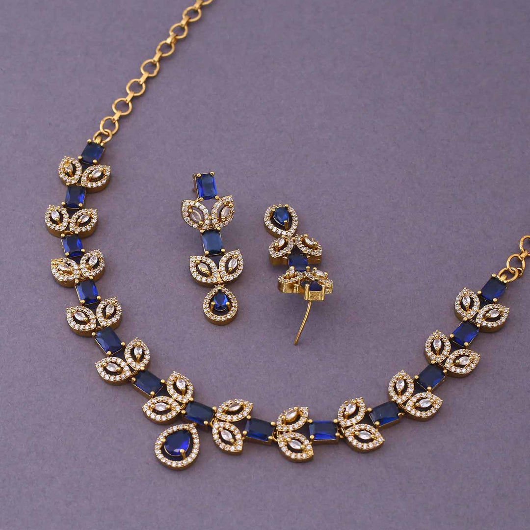 Navy Delina Victorian Jewellery Set- New Arrival