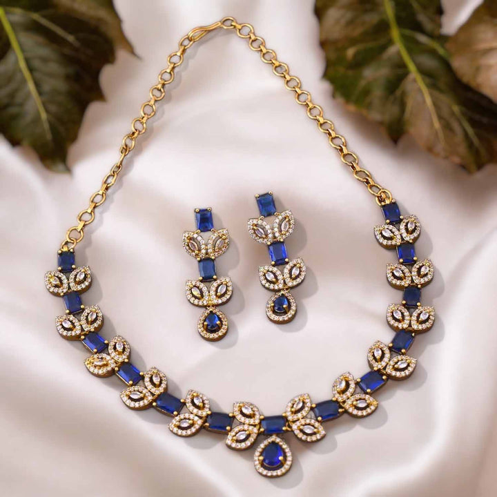 Navy Delina Victorian Jewellery Set- New Arrival