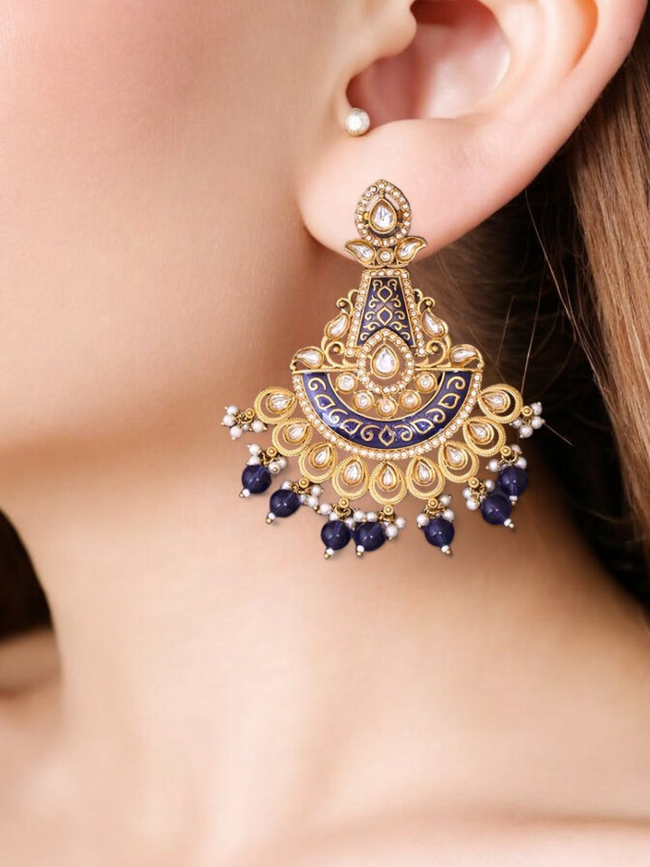 Navy Dhanshree Chandbalis