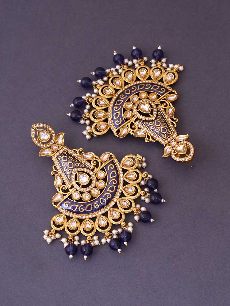 Navy Dhanshree Chandbalis