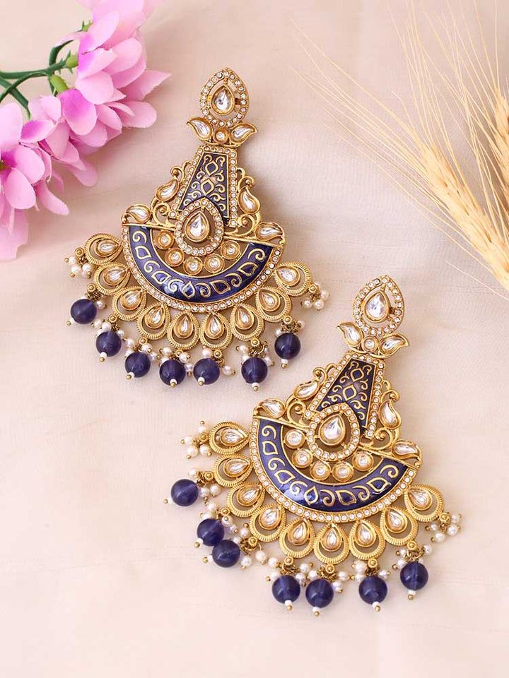 Navy Dhanshree Chandbalis