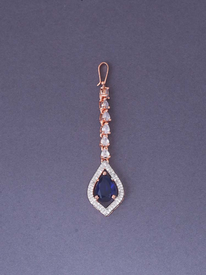 Navy Elvin Maang Tikka