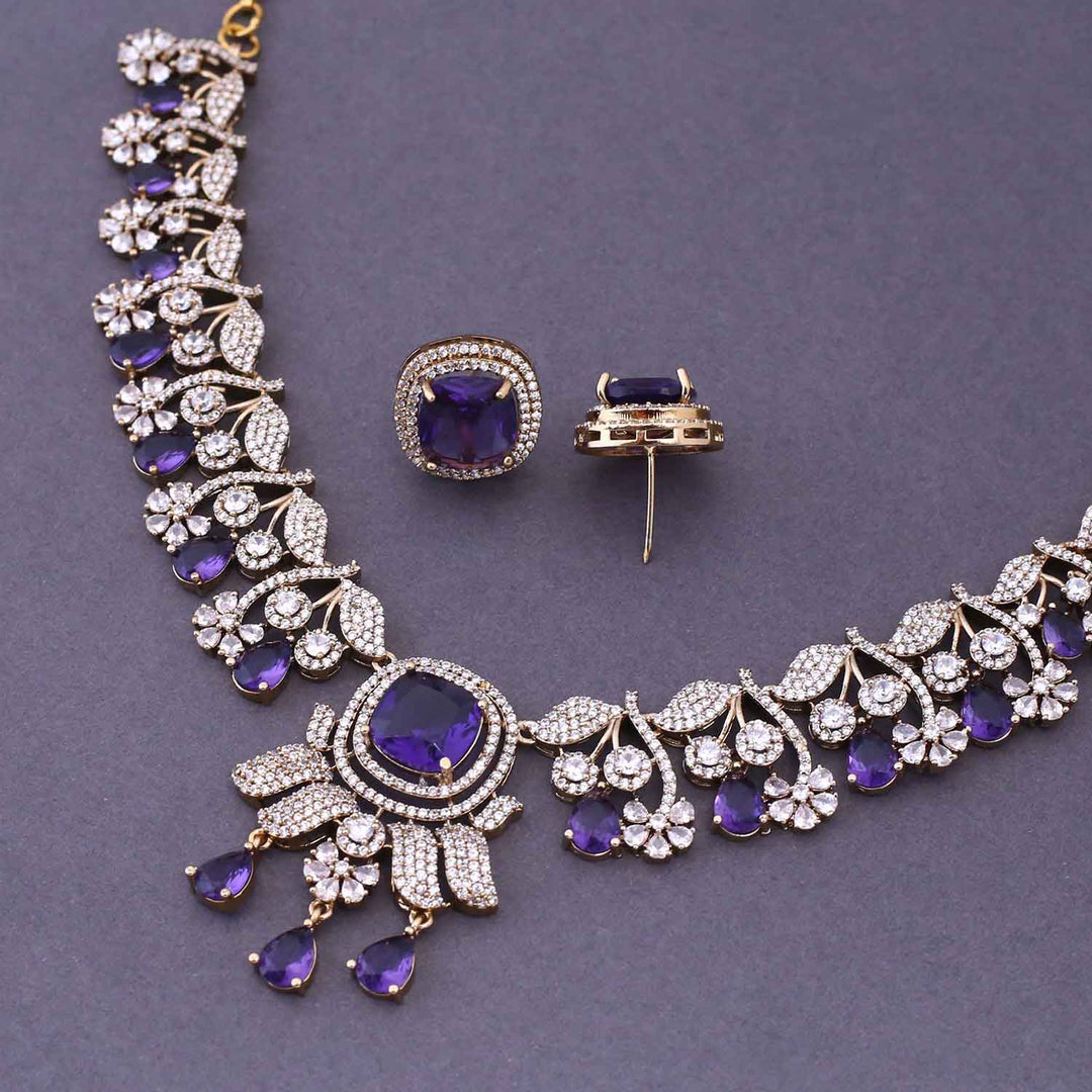 Purple Ema Victorian Jewellery Set - New Arrival