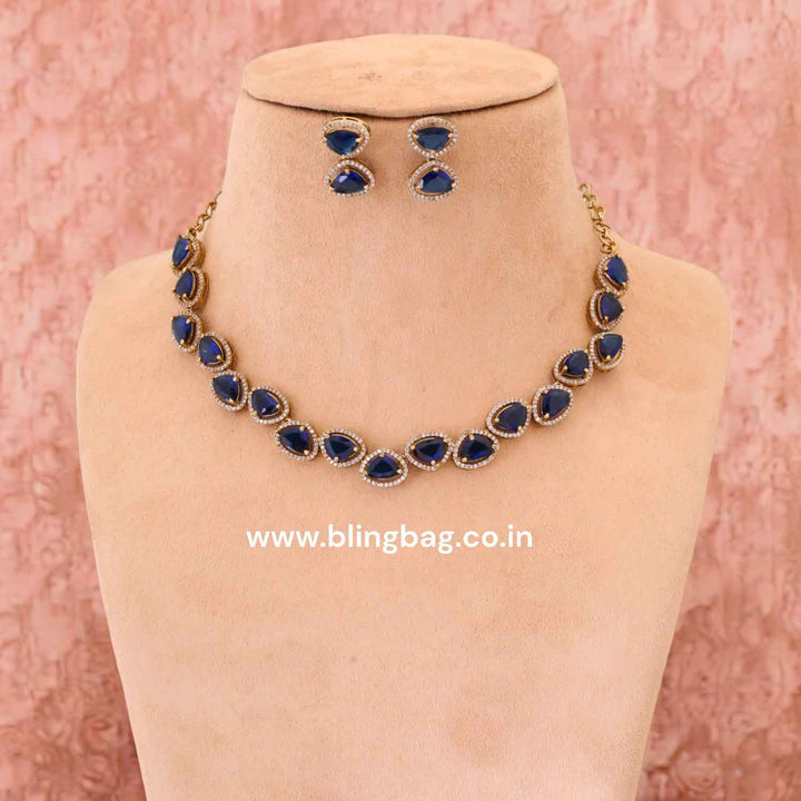 Navy Friederike Victorian Jewellery Set - New Arrival