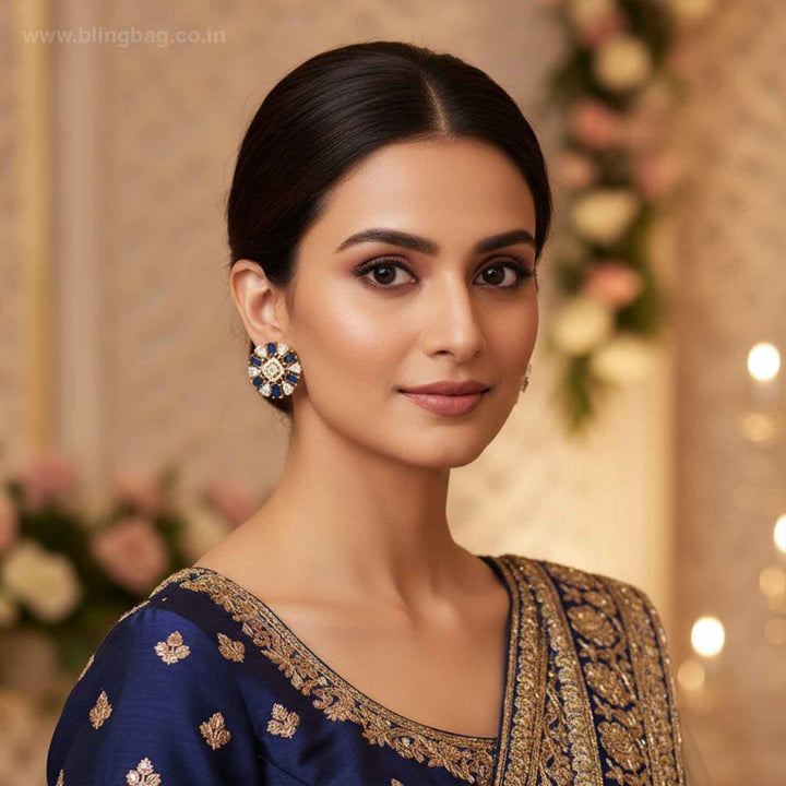 Navy Galilee Zirconia Studs