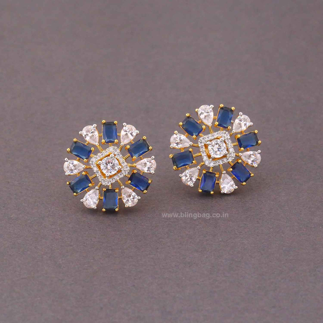 Navy Galilee Zirconia Studs
