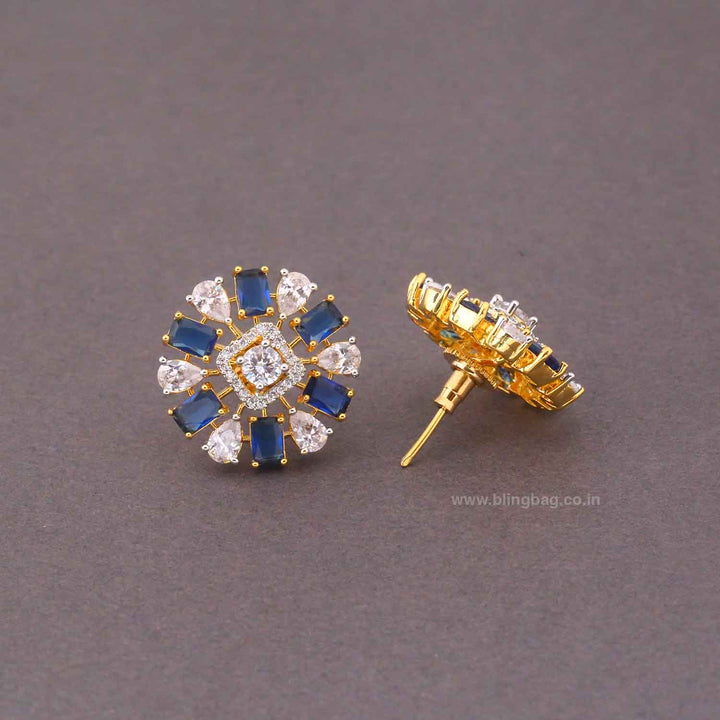 Navy Galilee Zirconia Studs
