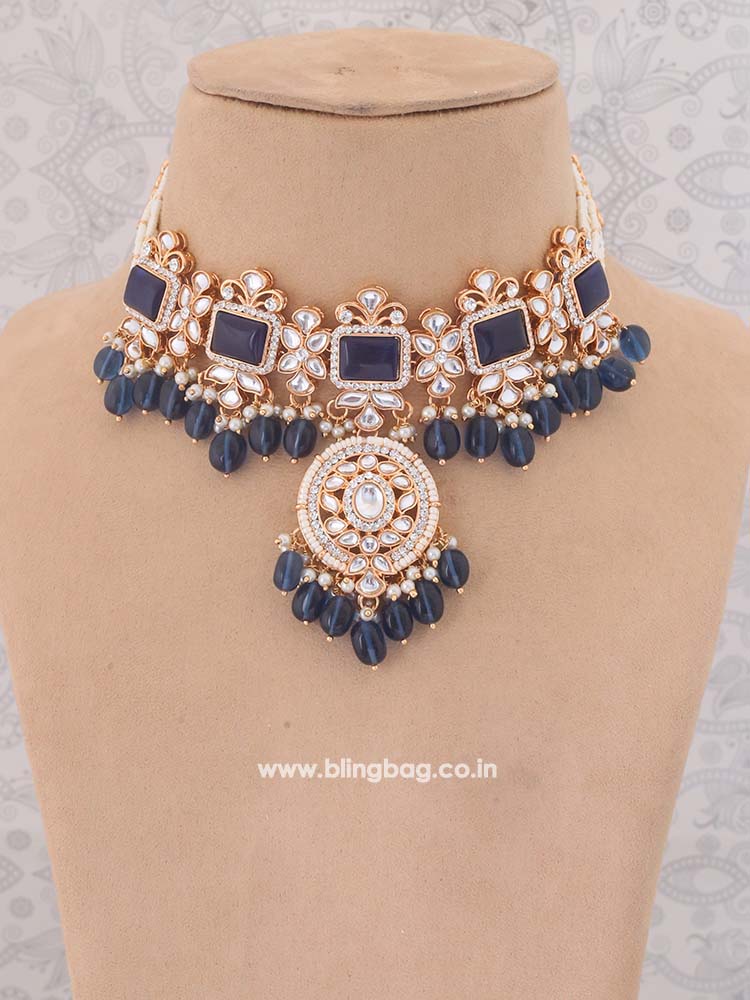 Navy Gitali Jewellery Set