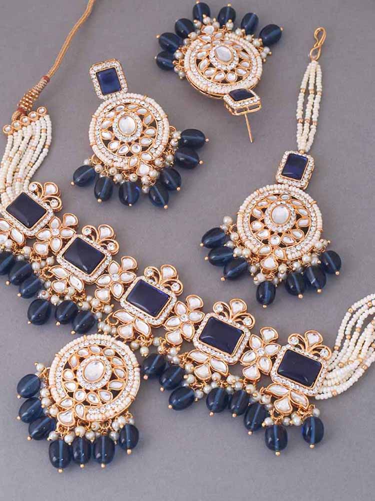 Navy Gitali Jewellery Set