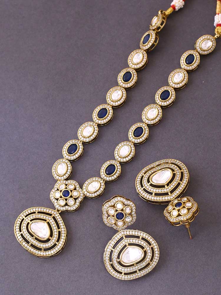 Navy Ishac Victorian Jewellery Set - New Arrival