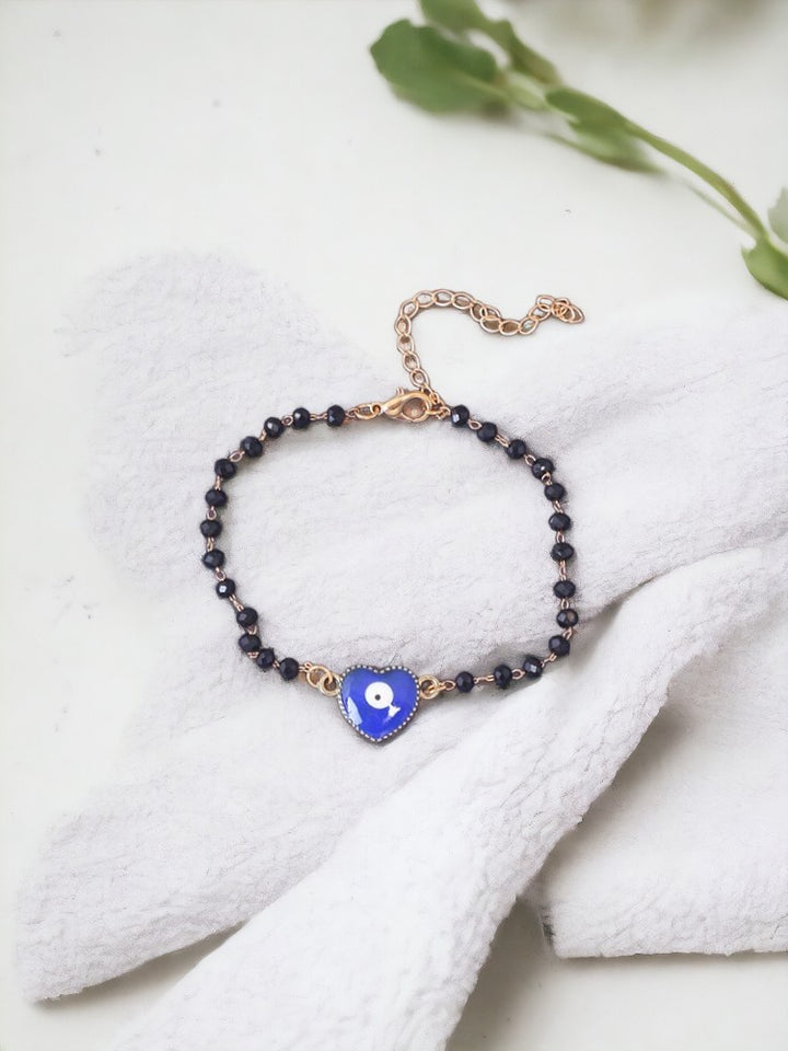 Navy Jin Eye Evil Adjustable Bracelet