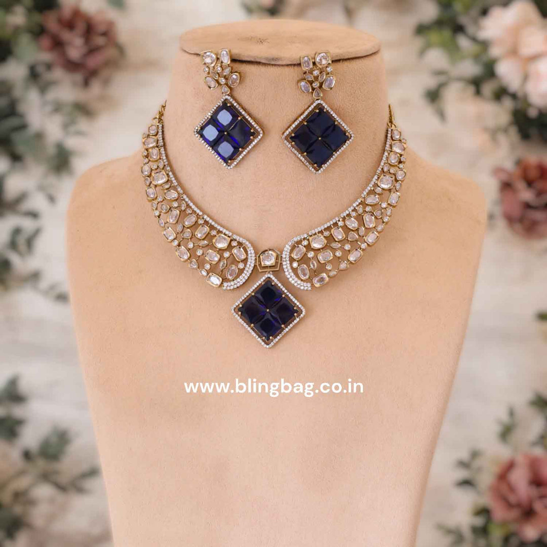 Navy Katherina Victorian Jewellery Set - New Arrival