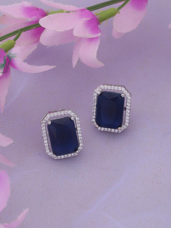 Navy Kathryn Zirconia Studs