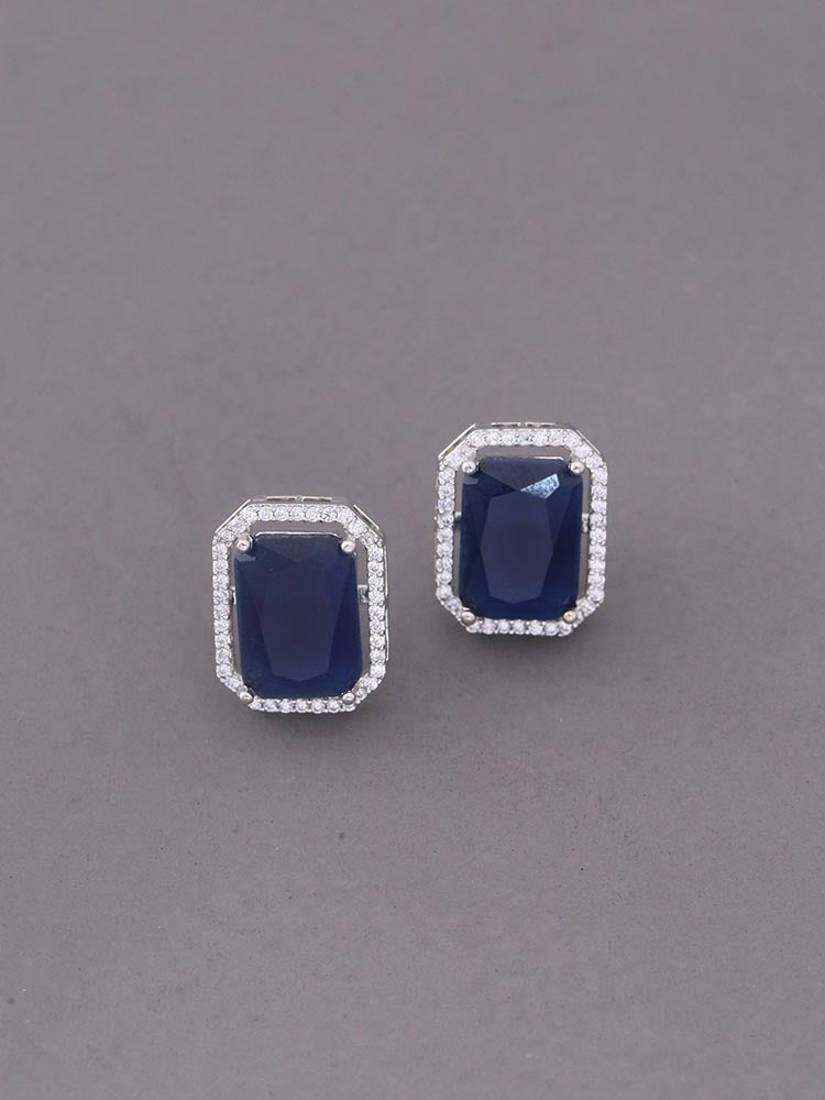 Navy Kathryn Zirconia Studs