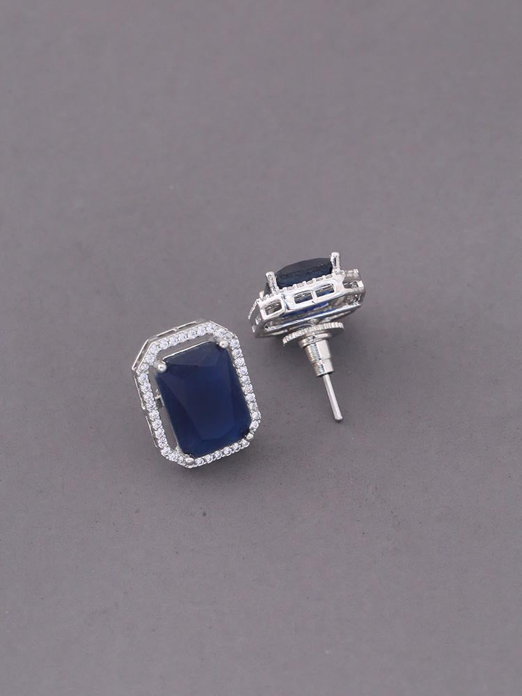 Navy Kathryn Zirconia Studs