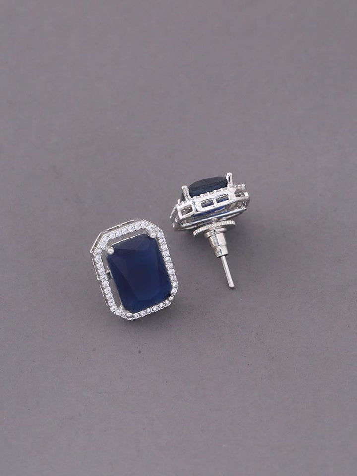 Navy Kathryn Zirconia Studs